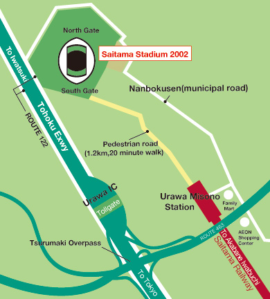 Saitama Stadium 2002 Map