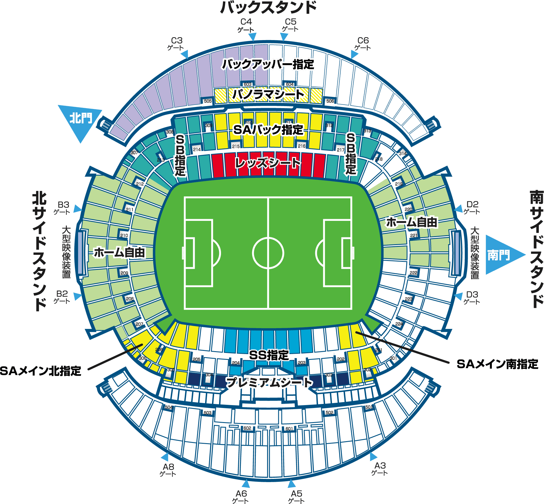 スタジアム 席割り図