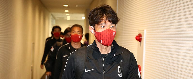 スタジアム内ではマスクの着用を