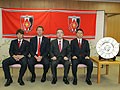 藤口光紀代表、ブッフバルト監督、山田暢久キャプテンが、上田清司埼玉県知事、相川宗一さいたま市長を表敬訪問