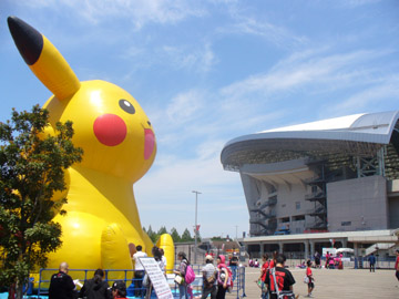 本日、埼スタにピカチュウがやってきます。