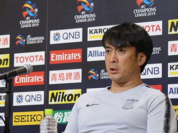 蔚山現代戦 試合前日公式会見に大槻 毅監督と西川が出席