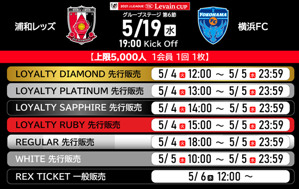5 19 水 Vs 横浜fc ホームゲームチケット販売について クラブインフォメーション Urawa Red Diamonds Official Website