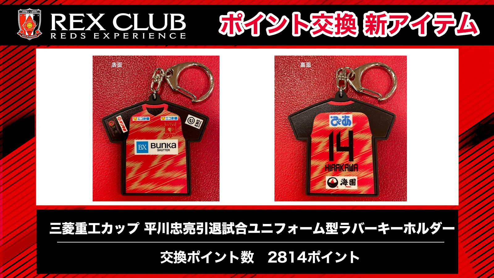 新品 浦和レッズ 平川忠亮 引退試合 優勝記念 ユニフォーム Lサイズ