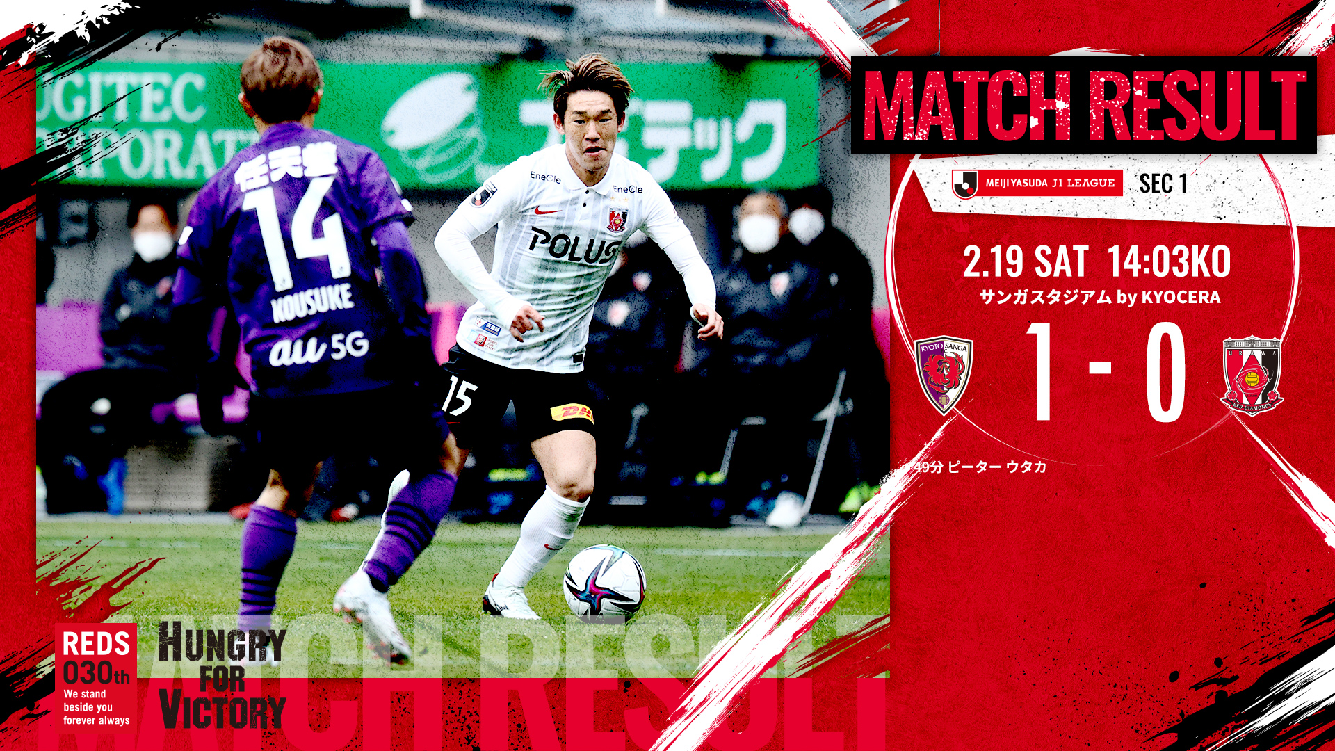 明治安田生命j1リーグ 第1節 Vs 京都サンガf C 試合結果 Urawa Red Diamonds Official Website