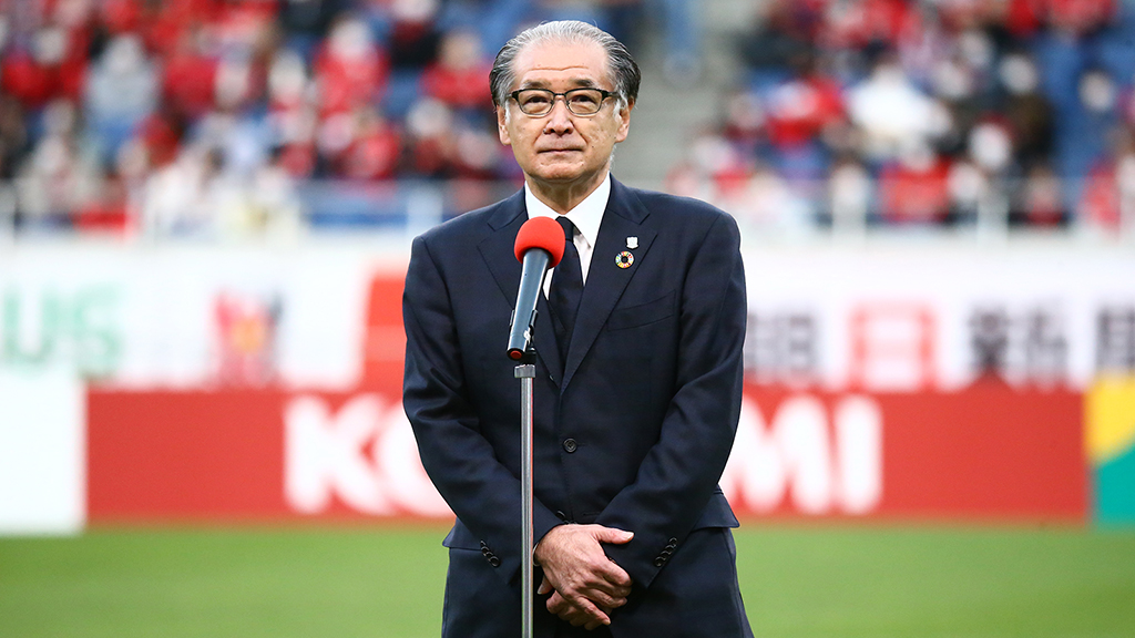Representative Yoichi Tachibana greetings at the final match ceremony