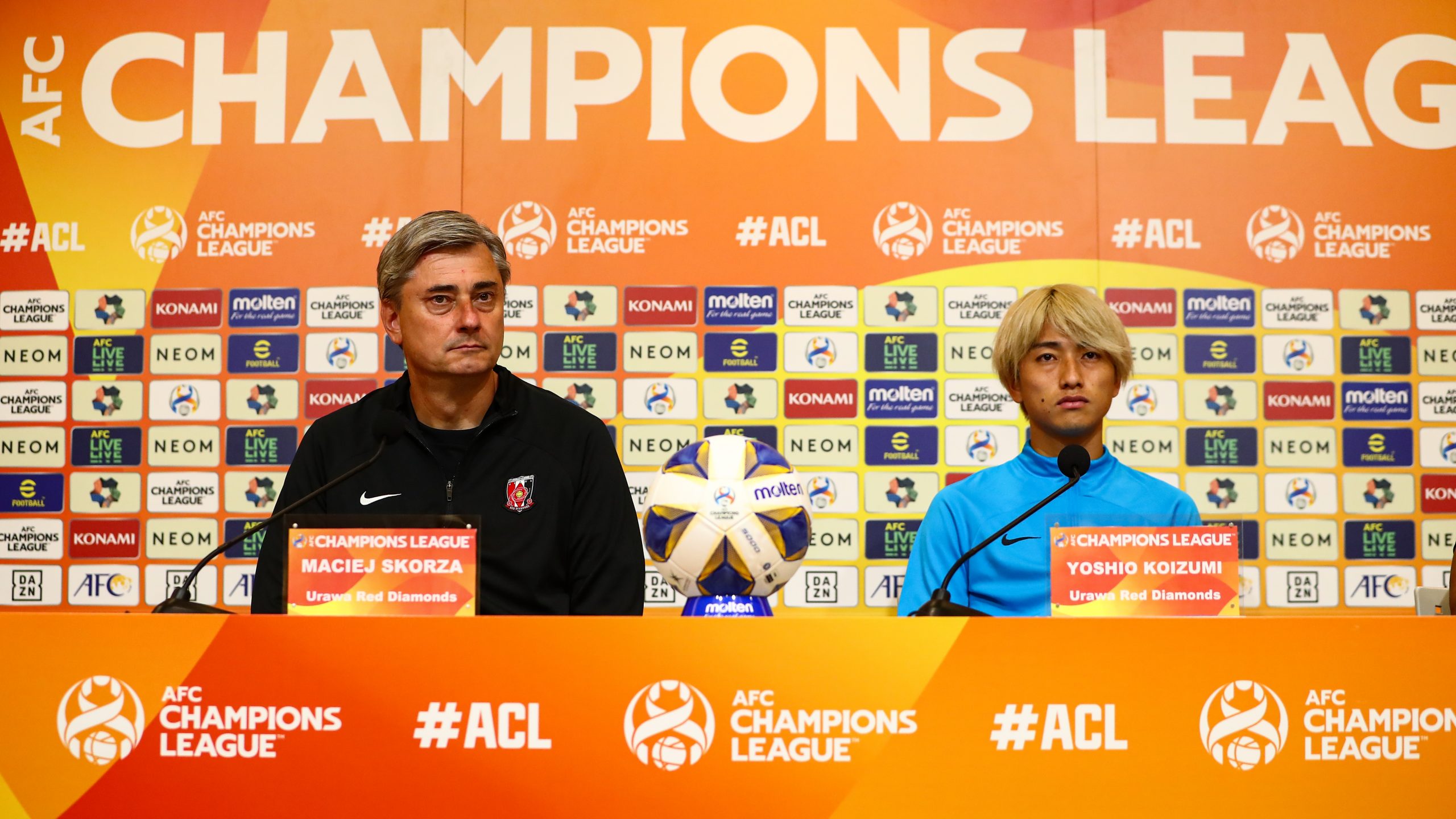 ACL Group Stage MD2 Match against Hanoi FC Manager Maciej Skorza and Yoshio Koizumi attend the official press conference the day before the match