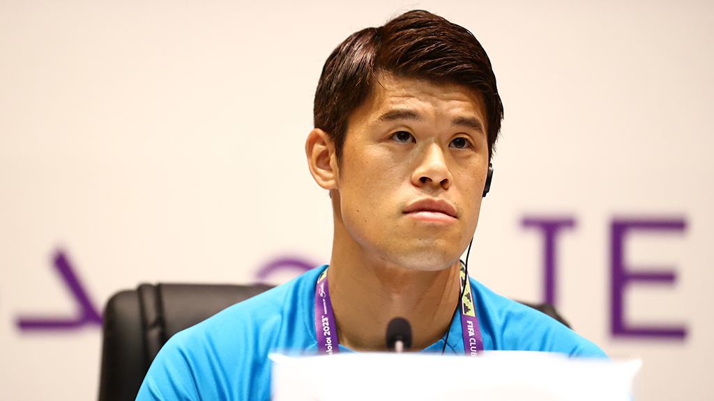 FCWC semi-final match against Manchester City Maciej Skorza and Hiroki Sakai attend the official press conference the day before the match