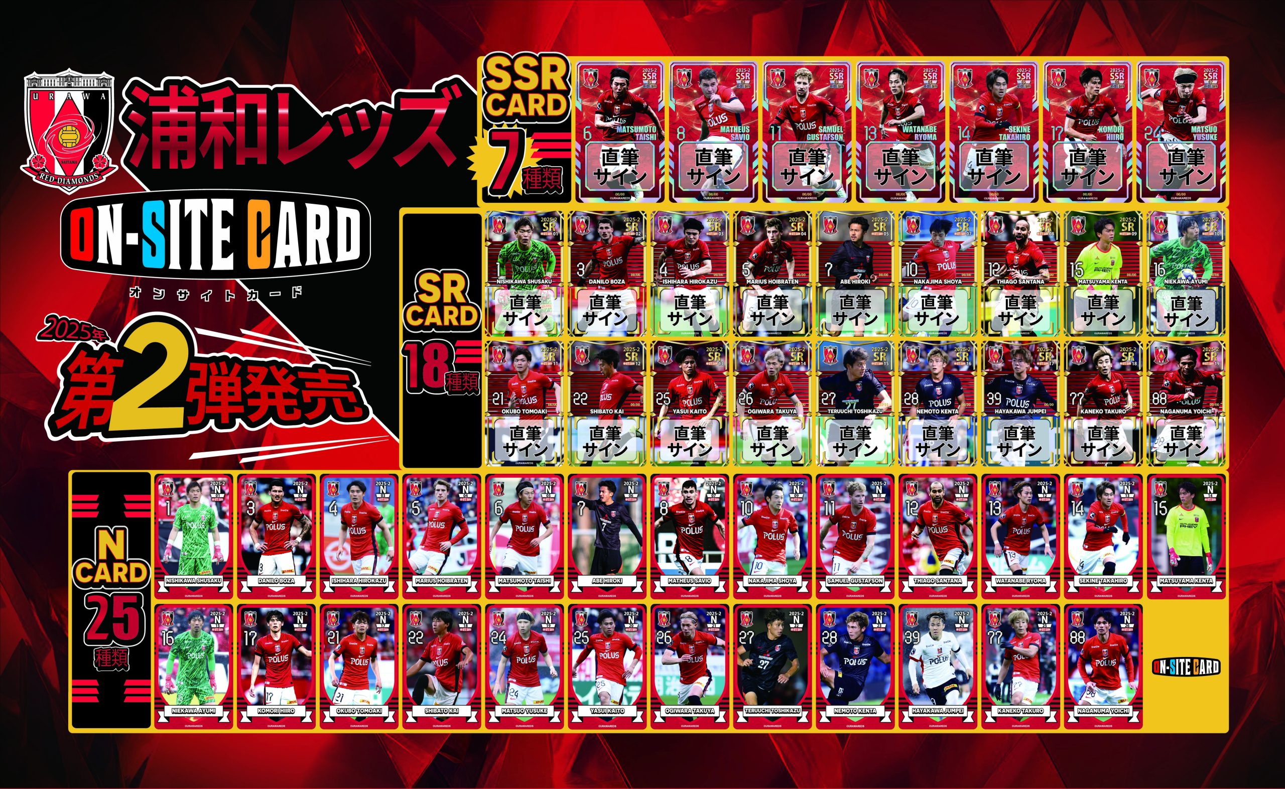 "2025 Urawa Reds On-Site Card 2nd Edition" now on sale!